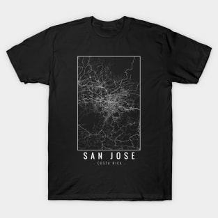 San Jose Costa Rica Minimalist Map T-Shirt